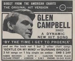 music paper ads for 45 rpm singles glen campbell by the