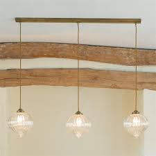 brass ava triple pendant track multi