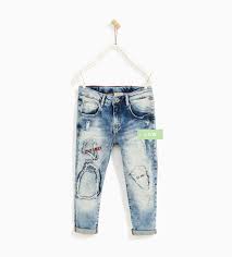 Denim Bukser Med Lapper Erkek Kot Pantolon Zara
