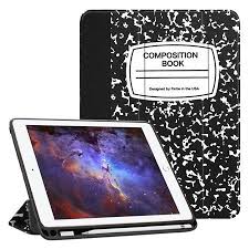 Fintie Ipad 2018 9 7 6th Gen Case With Apple Pencil Holder Adapter Slot Soft Tpu Back Shell Cover Composition Apple Pencil Case Cute Ipad Cases Ipad Case