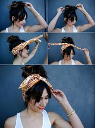 Wrap your scarf around the ponytail once, then roll your hair. How To Tie A Scarf In Your Hair Learn 4 New Ways To Wear A Scarf