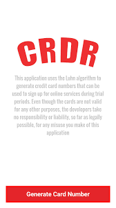 Generate names, addresses, social security numbers, credit card numbers, occupations, ups tracking numbers, and more absolutely free. Crdr Credit Card Generator Cvv For Android Apk Download
