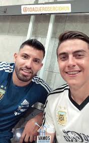 Paulo Dybala with Sergio Aguero. [Instagram]