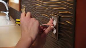 Textural tiles on a backsplash can communicate a theme. Diy Backsplash Installation Fasade Panels Youtube