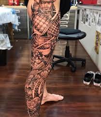 Portrait ocean wave abstract mens tattoos in color on leg sleeve male portrait tattoo design inspiration. 125 Best Leg Tattoos For Men Cool Ideas Designs 2021 Guide Leg Tattoo Men Best Leg Tattoos Japanese Leg Tattoo