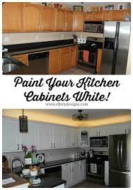 On the cabinet frames, work from the inside out. Our Diy Kitchen Remodel Painting Your Cabinets White Ellery Designs