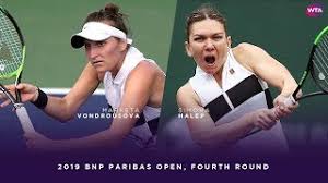 Vondrousova likes the red clay of europe. Marketa Vondrousova Vs Simona Halep 2019 Bnp Paribas Open Fourth Round Wta Highlights Youtube