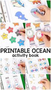 Printable Ocean Animals Quiet Book Activity Books For Toddlers Preschool Activity Books Toddler Learning Activities