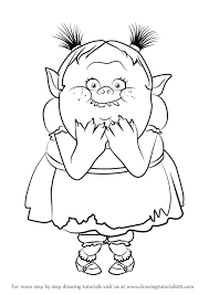 Learn How To Draw Bridget From Trolls Trolls Step By Step Drawing Tutorials Poppy Coloring Page Christmas Coloring Pages Cartoon Coloring Pages
