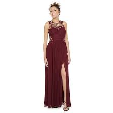 City Triangle Sleeveless Applique Embellished A Line Dress Juniors Color Burgundy Jcpenney In 2020 Junior Dresses A Line Dress Dresses For Teens