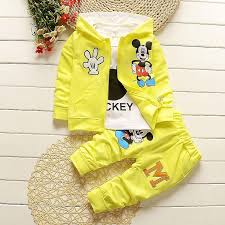 Kids Mickey Mouse Casual Outfit Baby Boy Girl Coat T-shirt Pants Clothes  Set | Fruugo IN