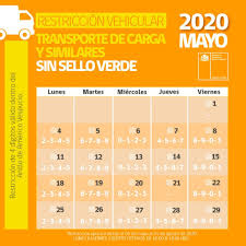 Mayo 20, 2021 6:12 am. Este Lunes Comienza A Regir La Restriccion Vehicular Revisa Aqui El Calendario
