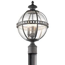 Build.com has been visited by 100k+ users in the past month Kichler Lighting Halleron Collection 3 Light Londonderry Outdoor Post Mount Overstock 13475430