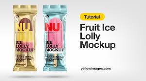 Showcase your designs in these blank mockups that are easy to edit. Fruit Ice Lolly Mockup In Flow Pack Mockups On Yellow Images Object Mockups
