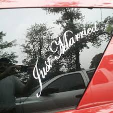 I love do it yourself videos, i'll do more for my room soon too! Just Married Vinyl Lettering Car Decal From Aimvinylsigns On Etsy