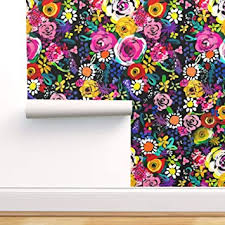 Collection by patricia clements • last updated 12 days ago. Spoonflower Peel And Stick Removable Wallpaper Colorful Floral Bright Flower Nursery Decor Watercolor Modern Baby Girl Girls Print Self Adhesive Wallpaper 12in X 24in Test Swatch Amazon Com