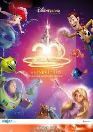 Viajar Disney 20 Aniversario Disneyland Disneyland Anniversary Disney Posters