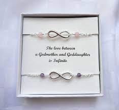 Free shipping on orders over $25 shipped by amazon. Godmother Goddaughter Gift Two Infinity Bracelets Silver Etsy In 2021 Goddaughter Gifts Godchild Gift Daughter Of God