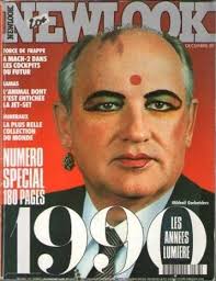 Paris, marseille, lyon, lille, strasbourg, grenoble, bordeaux, toulouse. Mikhail Gorbachev Newlook Magazine December 1989 Cover Photo France