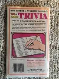 Pixie dust, magic mirrors, and genies are all considered forms of cheating and will disqualify your score on this test! Vintage Trivia Invisible Ink Quiz Book New 1919202828