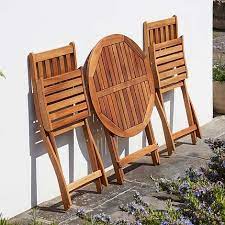 The simple, slimline design will. Garden Life Acacia Hardwood Bistro Set Thompson Morgan
