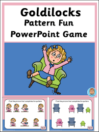 Free Goldilocks Pattern Game Easy And Kid Friendly Works On Any Device With Powerpoint Also Offlin Teaching Preschool Preschool Learning March Kindergarten