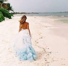 Beach Wedding Wedding Dress For The Beach Dip Dyed Dress Blue Gown Touch Of Color Ombre Gown Blue Wedding Gowns Ombre Wedding Dress Blue Wedding Dresses