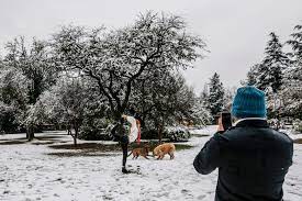 El frío invernal hasta dejó nieve en las sierras. H D2onrgpq8mom