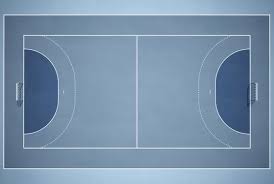 Die spielfeldbegrenzung und die spielfeldlinien sind fest. Handball Spielfeld Stock Illustration Adobe Stock