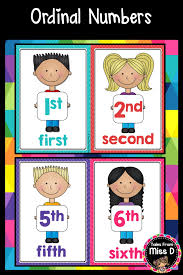 Ordinal Number Posters Ordinal Numbers Number Poster Number Posters Kindergarten