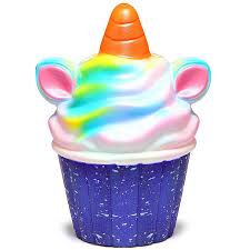 Large Unicorn Cup Cake Squishy Toy Approx 15cm Bargain Wholesalers