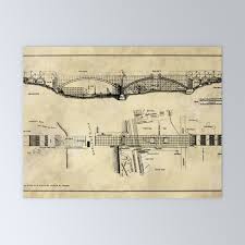 Click on the train route to see step by step directions with maps, line arrival times and updated time schedules. George Washington Bridge Construction Blueprint Mini Art Print By Glimmersmith Society6