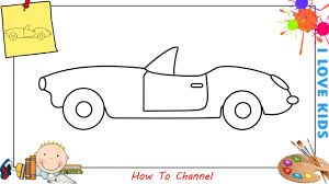 To draw a car easy, the first thing you need to indicate its body (by the way, this is the most expensive part of any automobile). How To Draw A Car Easy Slowly Step By Step For Kids Beginners Children 8 Youtube