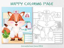 Country living editors select each product featured. A Cute Fox Nurse Coloring Page Grafico Por Wijayariko Creative Fabrica