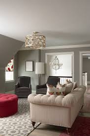 Bm Owl Gray Chic Living Room Design With Pigeon Gray Walls Paint Color Light Gray Painted Ceiling Charcoal Gray Vel Family Room Design Room Colors Home Decor