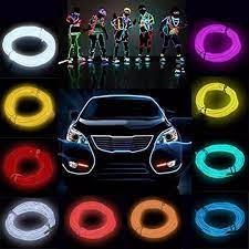 5m Multicolor Flexible Neon El Wire Rope Tube Led Strip Light 12v Inverter Cold Light Party Dance Car Decor Waterproof Led Led Neon Lighting Wire Lights