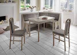 En forme de l banquette banc d angle de cuisine la peinture blanche et de la detresse pour correspondre etagere suspendue au dessus etageres suspendues banc d angle banquette. Coin Repas Avec Banquette D Angle Rosenheim Gris Beige Sb Meubles Discount