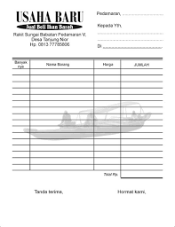 Contoh surat pesanan barang elektronik rumah tangga. Contoh Nota Rumah Makan Shefalitayal