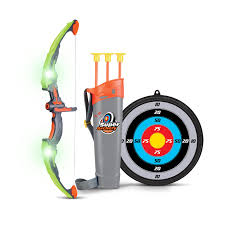 SainSmart Jr. Kids Bow and Arrow Toy, Basic Archery Set Outdoor Hunting  Game with 3 Suction Cup Arrows, Target and Quiver , Green : Toys & Games