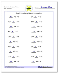 Pre Algebra Worksheets With Answers Pdf Algebra Worksheets Basic Algebra Basic Algebra Worksheets