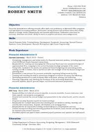 Note the level of detail required regarding your previous employment, including the. Financial Administrator Resume Samples Qwikresume