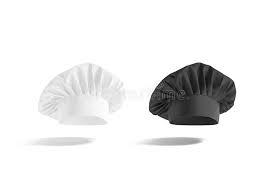 Blank Black And White Toque Chef Hat Mockup No Gravity Stock Illustration Illustration Of Bistro Fabric 196402251