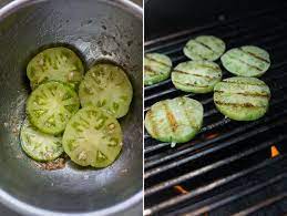 Grilled Green Tomatoes Recipe Bbq Green Tomatoes White On Rice Recipe Green Tomato Recipes Grilled Green Tomatoes Tomato Recipes