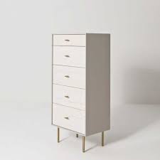 Diy furniture dresser upcycle makeover w/ chalk paint, a transfer and decoupage! Modernist Wood Lacquer 5 Drawer Jewelry Dresser Winter Wood