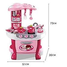 Buy Toyshine Big Size Kitchen Set Toy With Music And Lights Playing Accessories Pink Online At Low Prices In India Amazon In In 2020 Kitchen Sets Lights Big Size