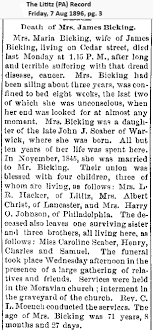 Maria Elizabeth “Marie” Seaber Bicking (1824-1896)