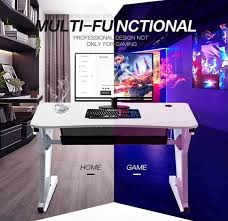 The study table first appearance: Gaming Desk For Gaming Desktop Compatible With Wide Large Table And Gamer Workstation Study Tables And Easy To Assemble Al0083 W White Buy Best Price In Saudi Arabia Riyadh Jeddah Medina Dammam