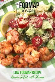 Low Fodmap Quinoa Salad With Shrimp The Fodmap Doctor Low Fodmap Recipes Dinner Fodmap Recipes Dinner Low Fodmap Diet Recipes