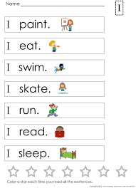 With a string of exciting activities like circling, underlining, sorting, coloring, cut and glue lined up, there'll be no dearth of practice exercises. Kindergarten Sight Word Sentences Worksheets Pdf Novocom Top