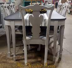 Here S A Gorgeous Dining Set Painted In Fusion Mineral Paint Lamp White With Ageing Wax The Table Top Is Pa Fusion Mineral Paint Painted Table Furniture Decor